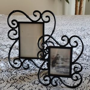 Swirly Black Picture Frames.